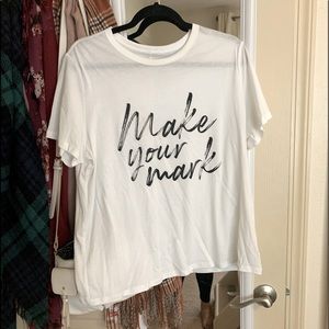 A New Day White Print Tee Shirt XL